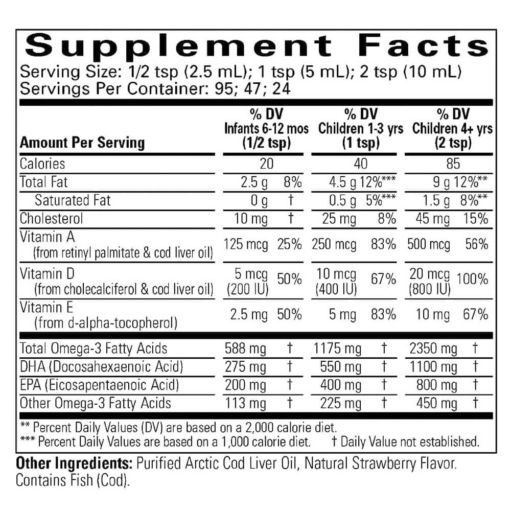 Cod Liver Oil, Strawberry Flavour