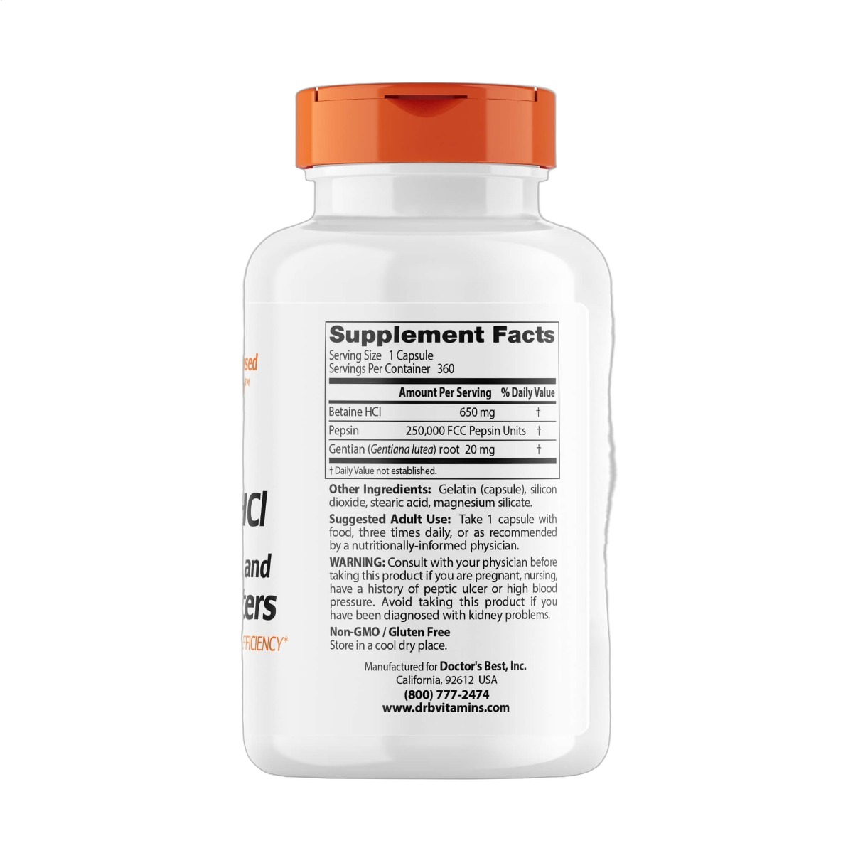 Betaine HCL & Pepsin and Gentian Bitters