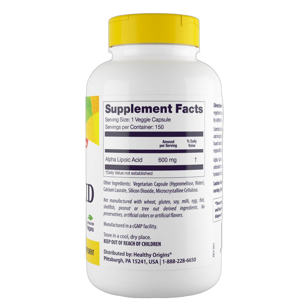 Alpha Lipoic Acid, 600mg