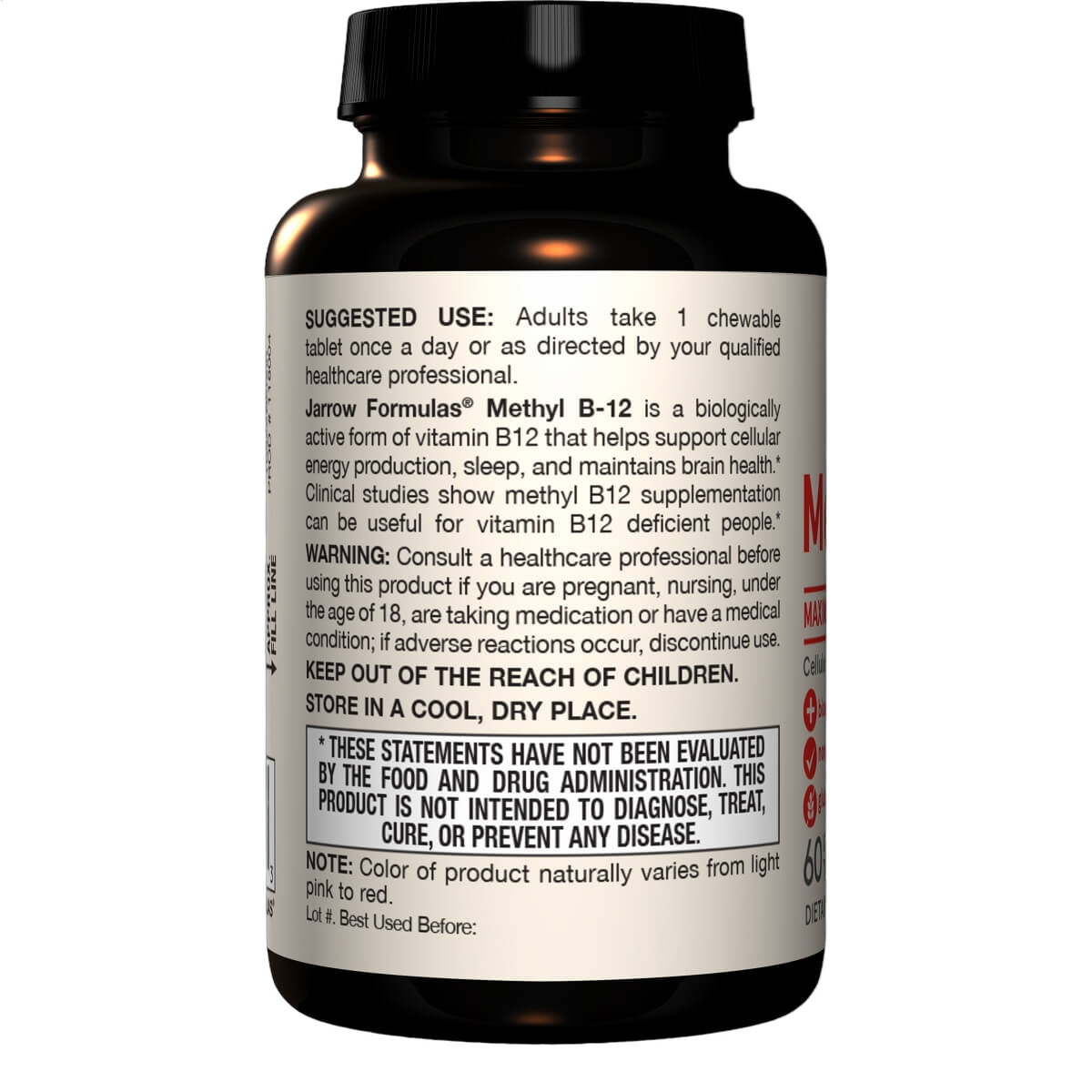 Vitamin Methyl B-12, 5000mcg, Cherry Flavour