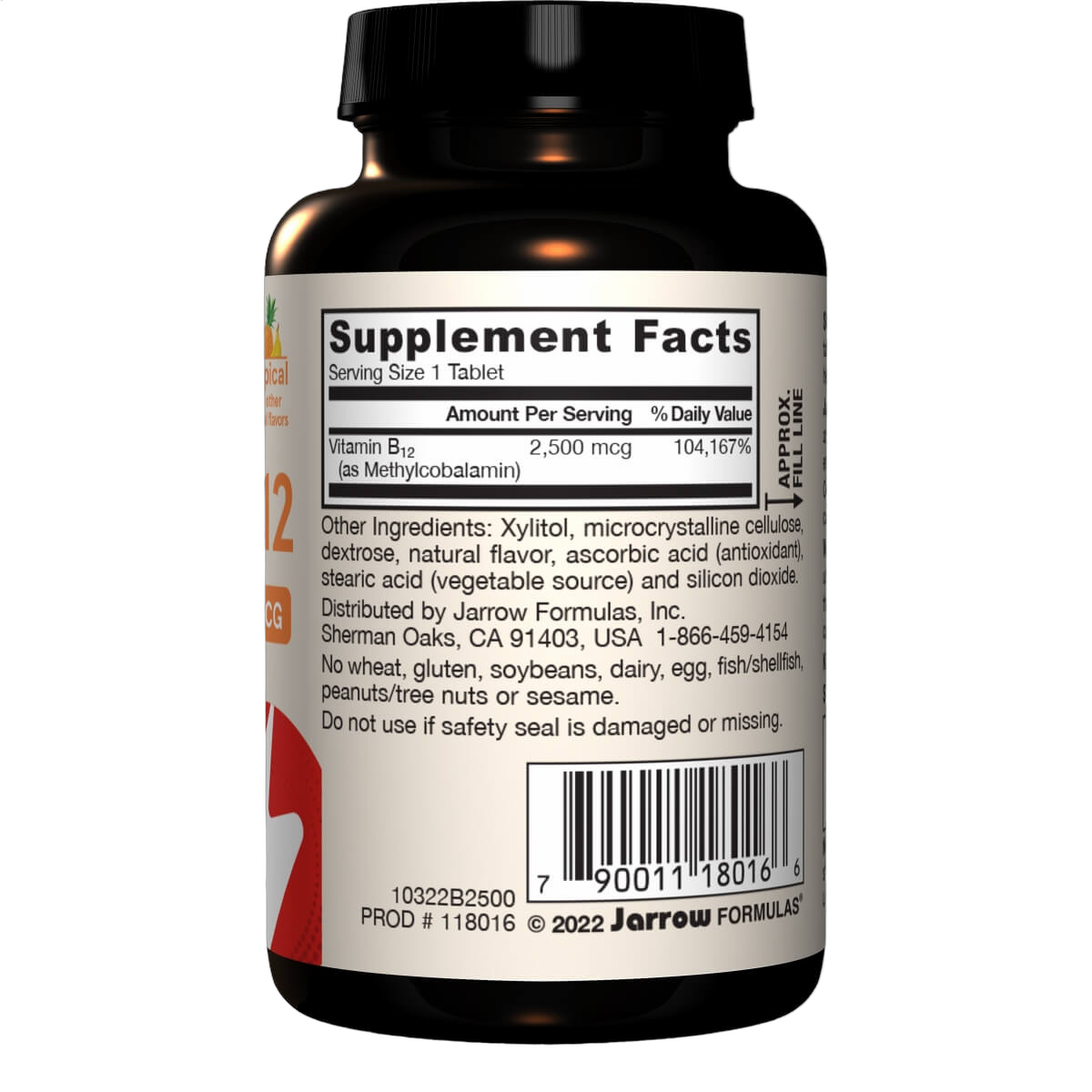 Vitamin Methyl B12, 2500mcg, Tropical Flavour