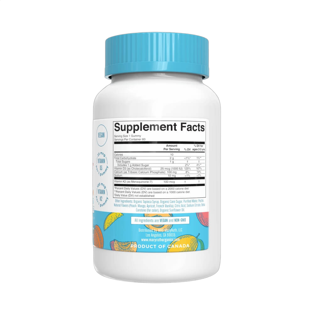 Vitamin D3+K2 Calcium, Peach, Mango & Apricot Flavour