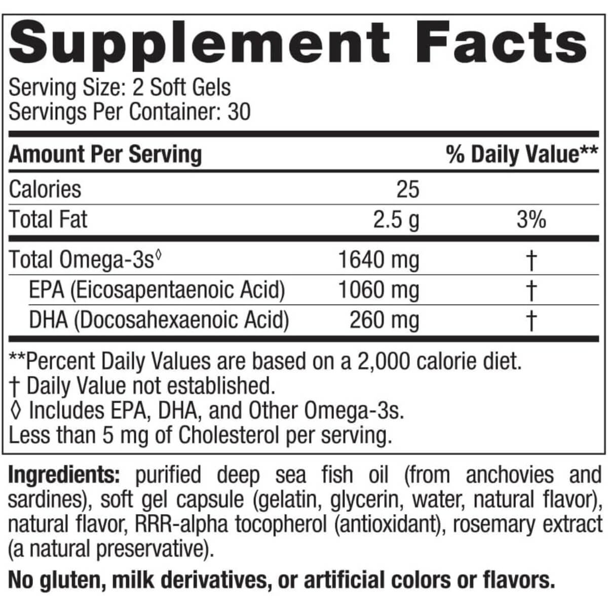 EPA Xtra, 1640mg Omega-3, Lemon Flavour