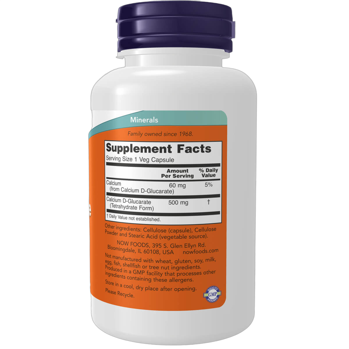 Calcium D-Glucarate, 500mg