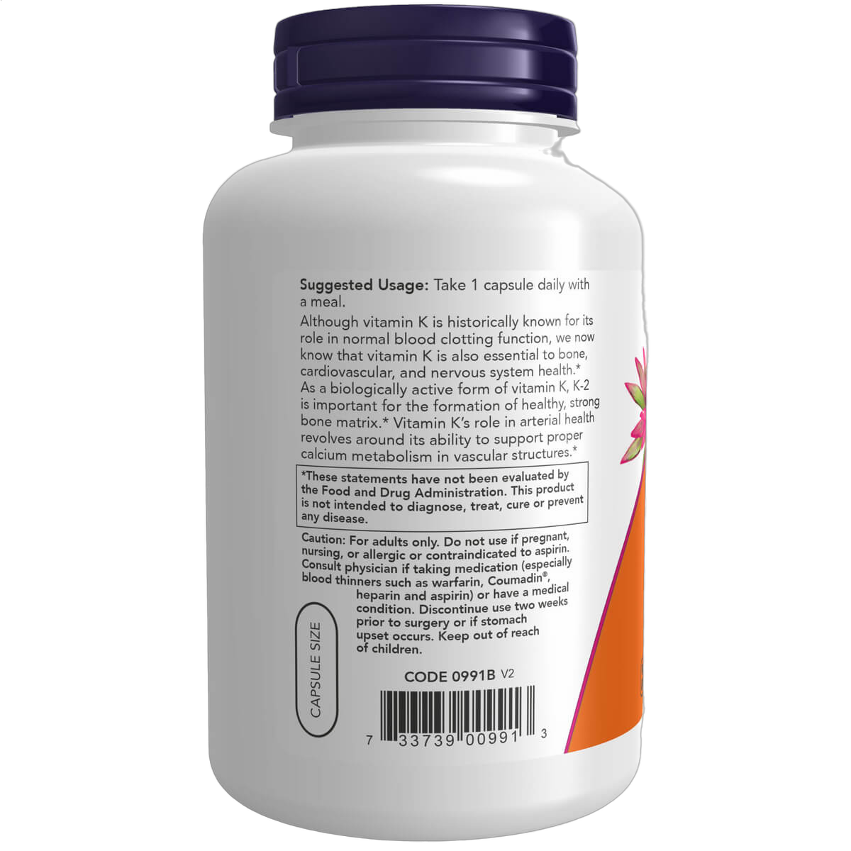 Vitamin K-2, 100mcg