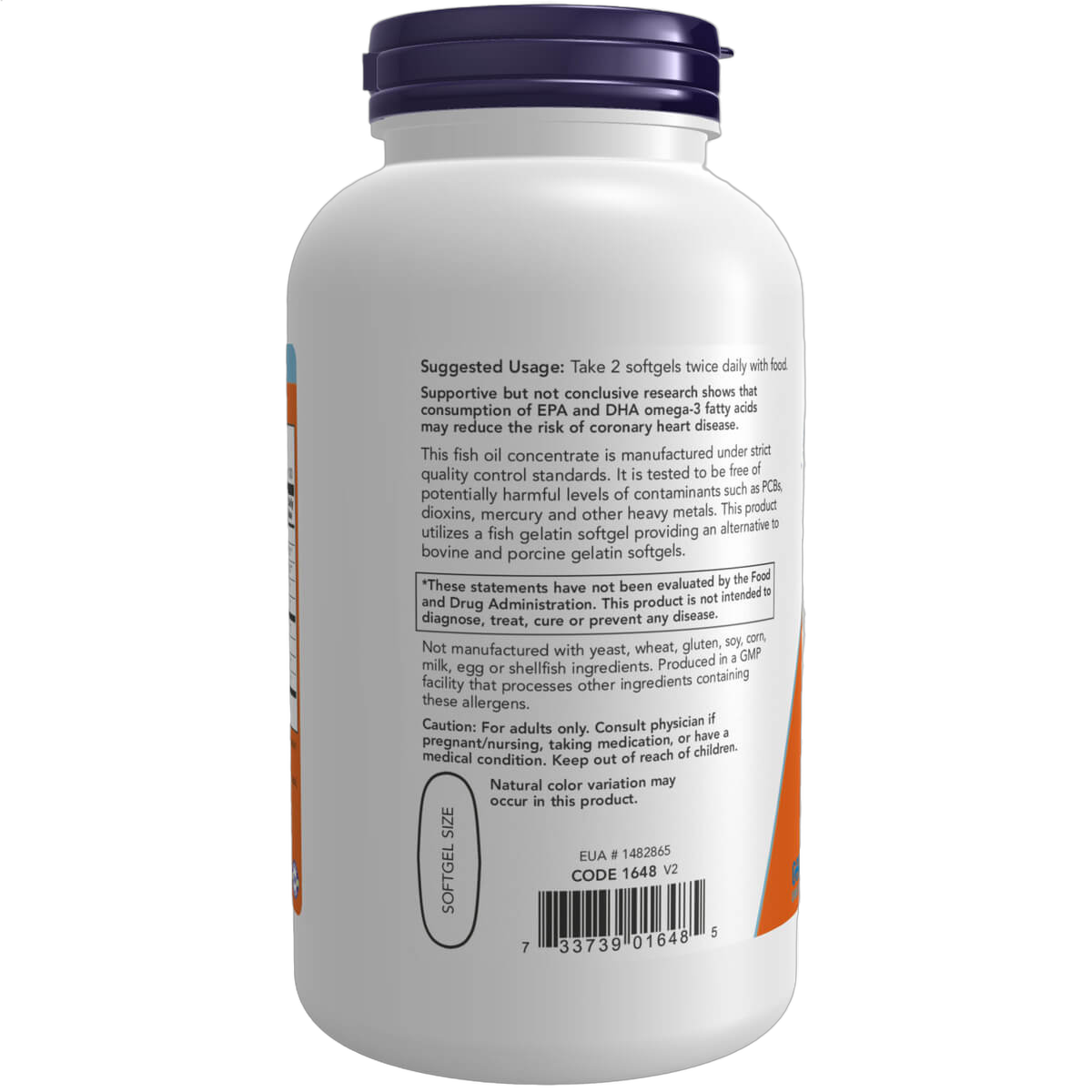 Omega-3, Molecularly Distilled Softgels
