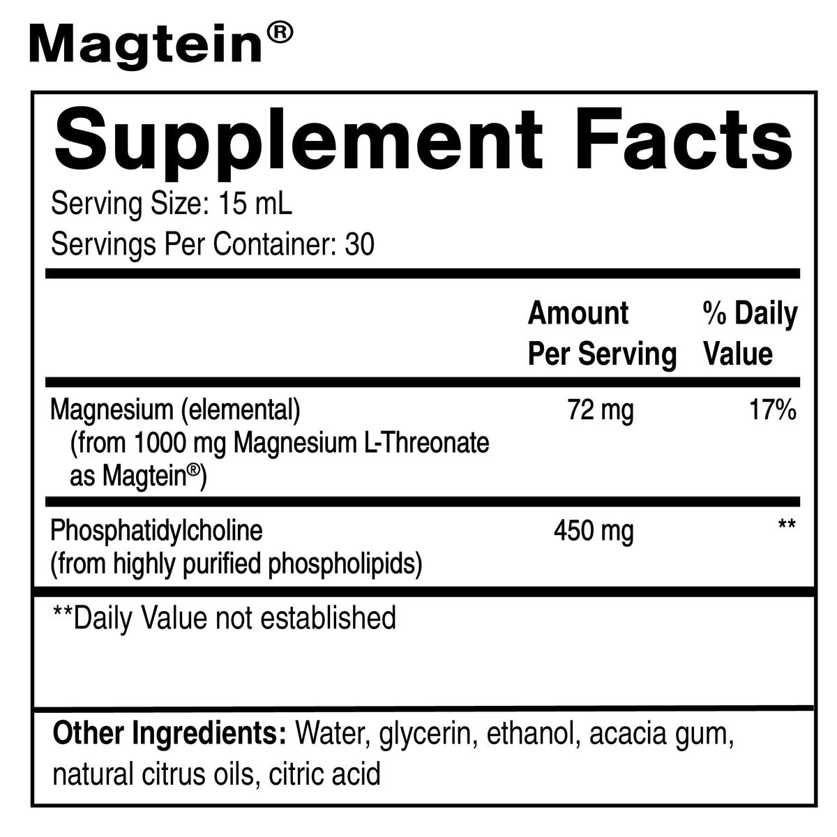 Liposomal Magtein