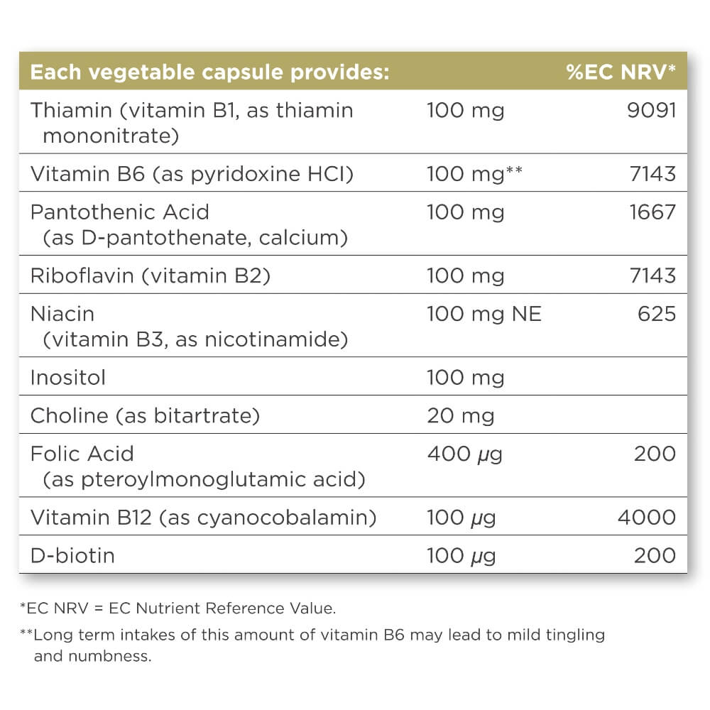 Vitamin B-Complex 100 Extra High Potency, 100 Veg.Capsules