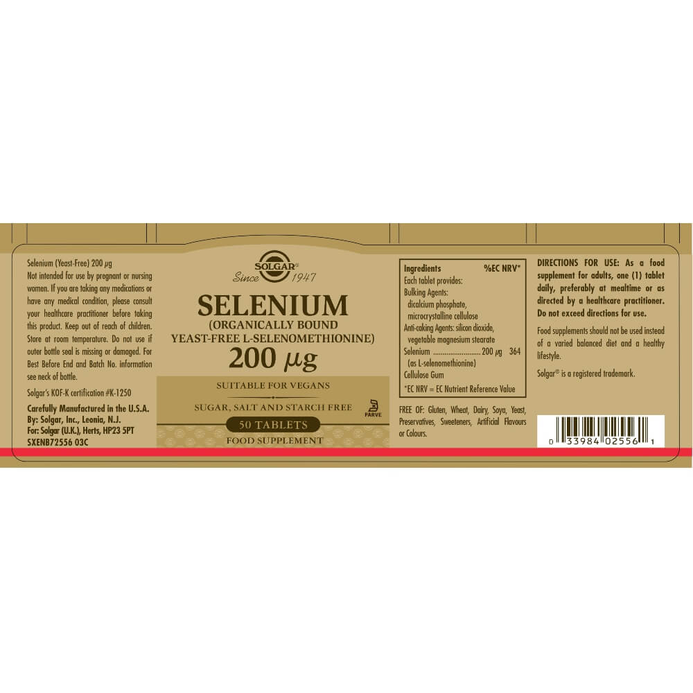 Selenium (Yeast-Free), 200 µg
