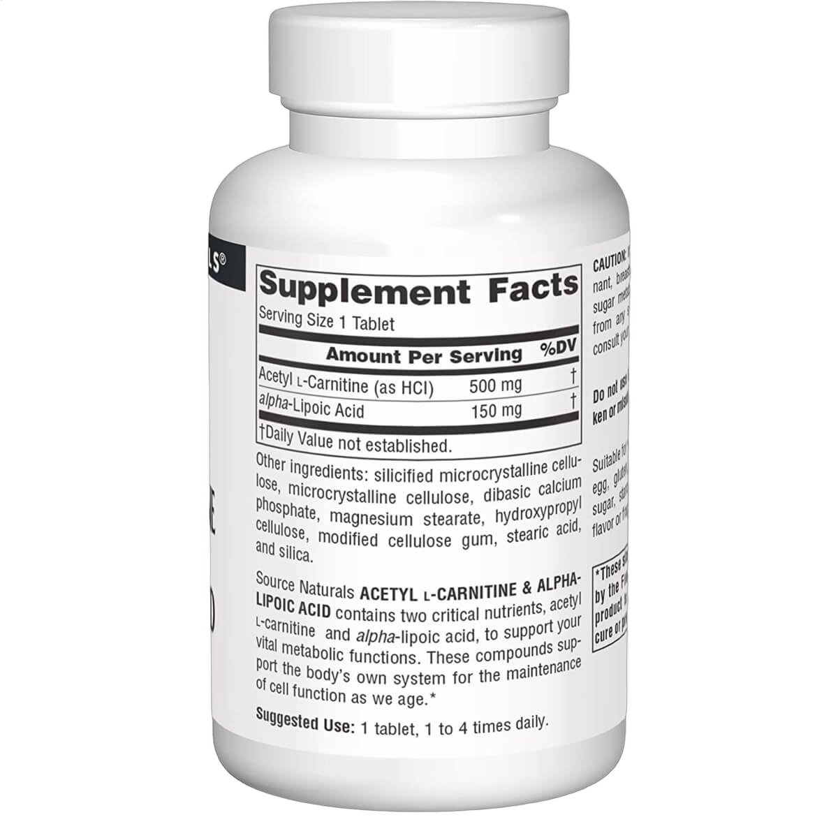 Acetyl L-Carnitine & Alpha-Lipoic Acid, 650mg