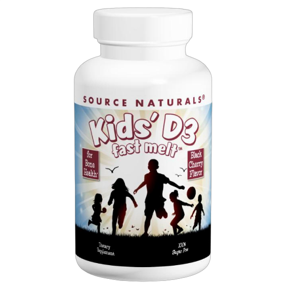 Kids Vitamin D-3, 400iu, Black Cherry Flavour