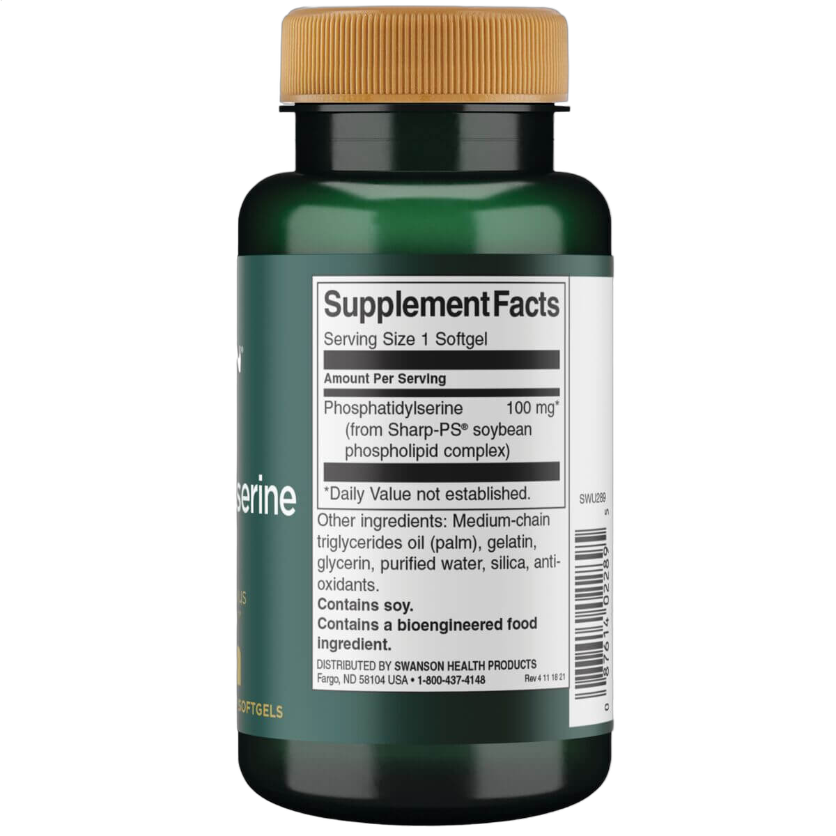 Phosphatidylserine, 100mg