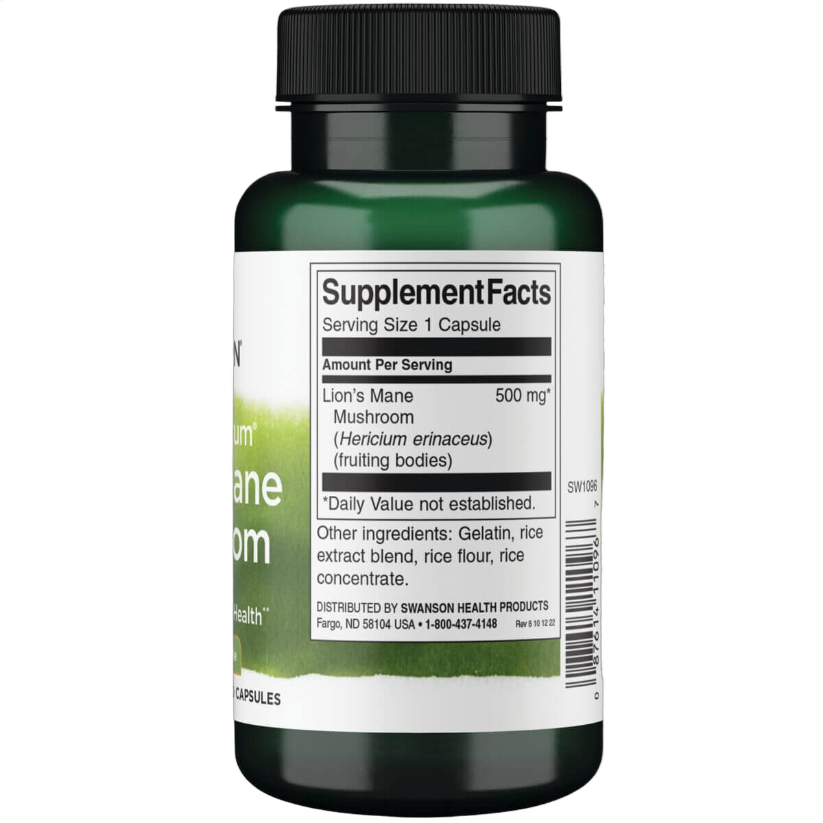 Full Spectrum Lion's Mane Mushroom, 500mg