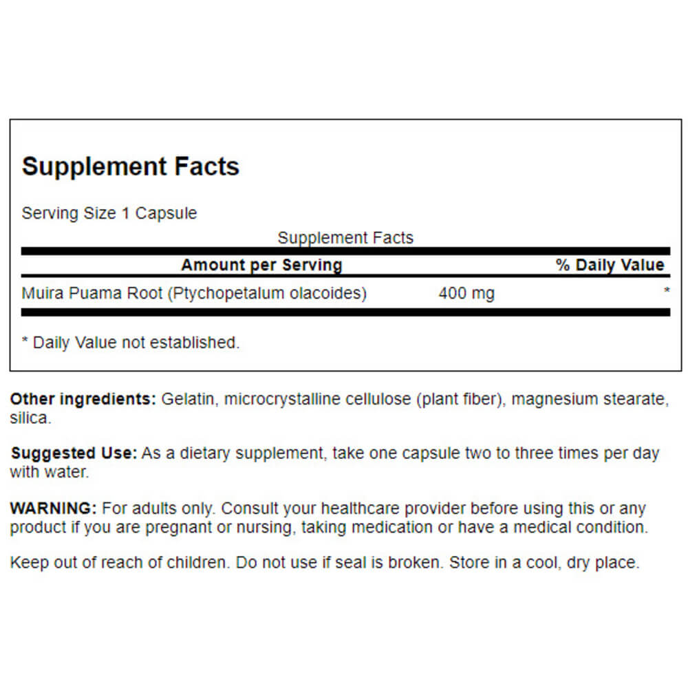 Full Spectrum Muira Puama, 400mg
