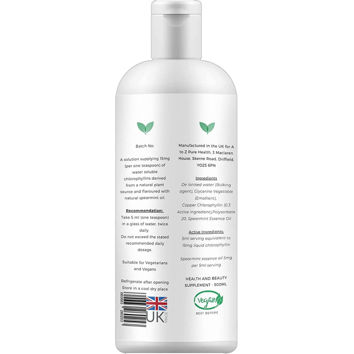 Liquid Chlorophyll (Mint Flavour)