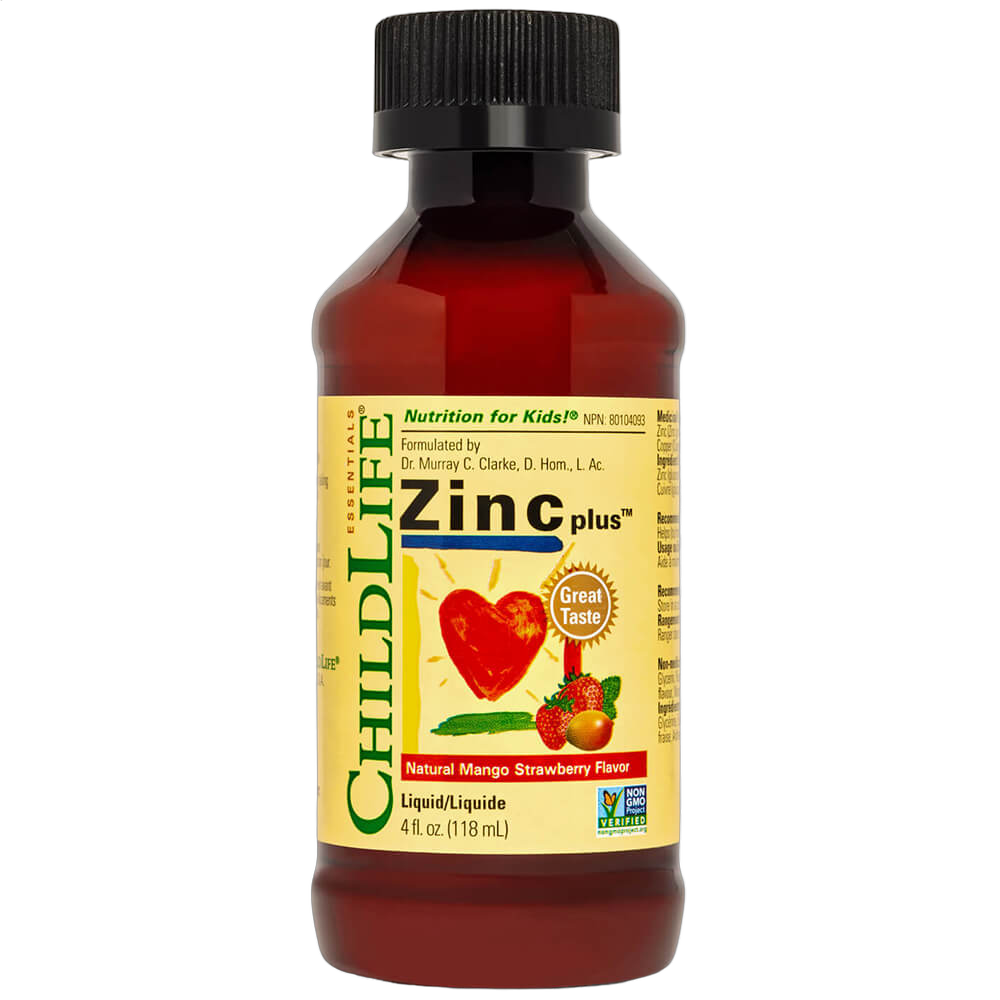 Zinc Plus Liquid, Mango/Strawberry Flavour