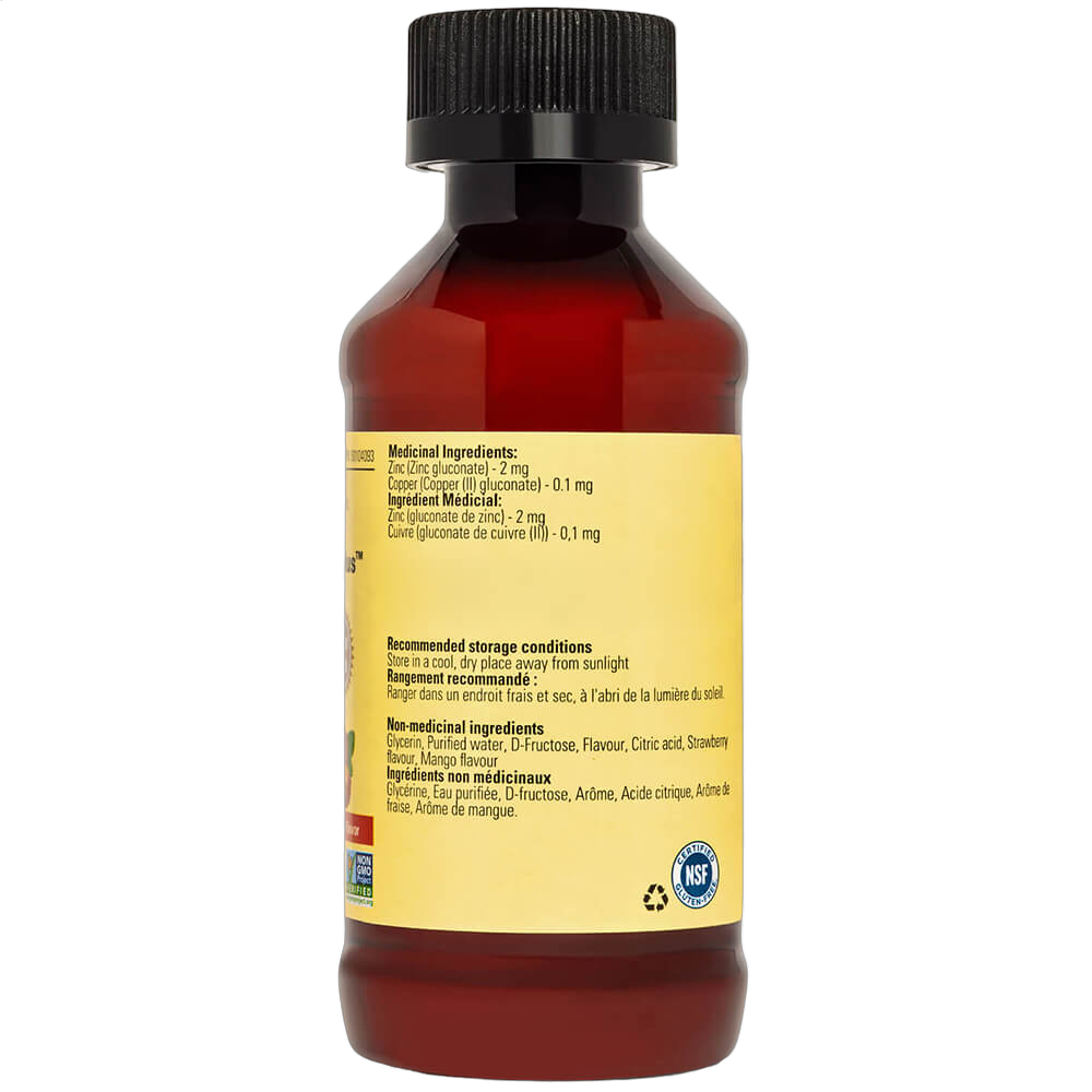 Zinc Plus Liquid, Mango/Strawberry Flavour