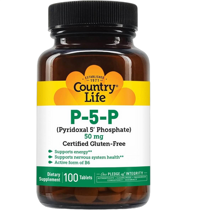 P-5-P (Pyridoxal-5-Phosphate) Vitamin B6, 50mg