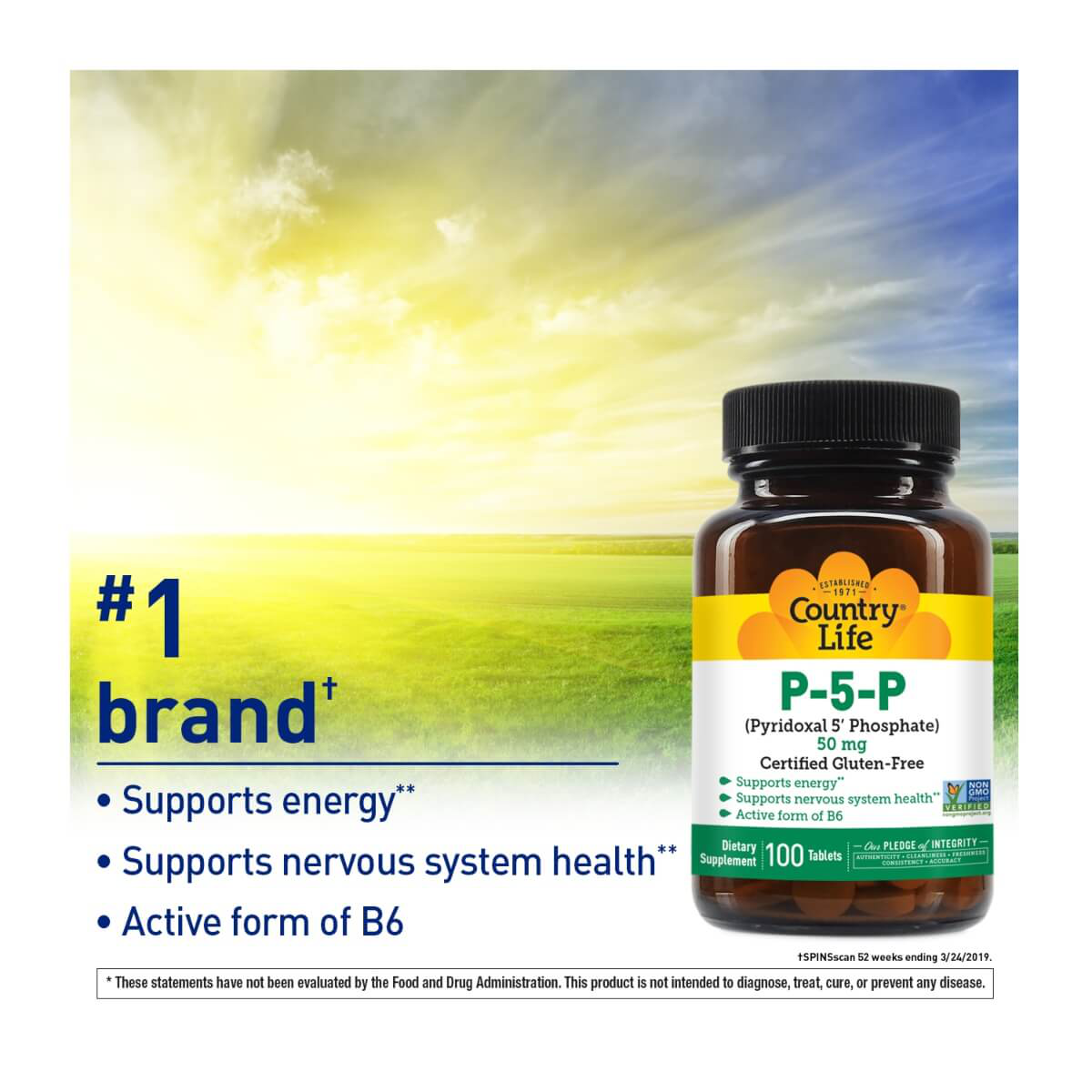 P-5-P (Pyridoxal-5-Phosphate) Vitamin B6, 50mg