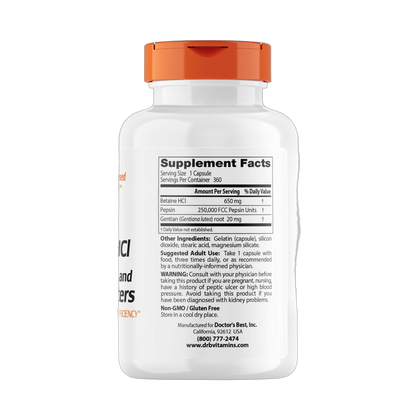 Betaine HCL & Pepsin and Gentian Bitters