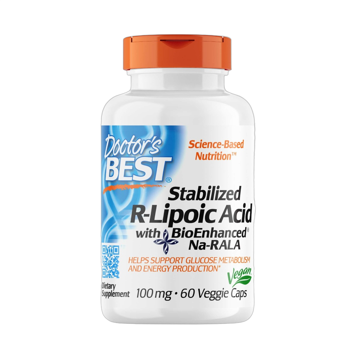 Stabilized R-Lipoic Acid with BioEnhanced Na-RALA, 100mg