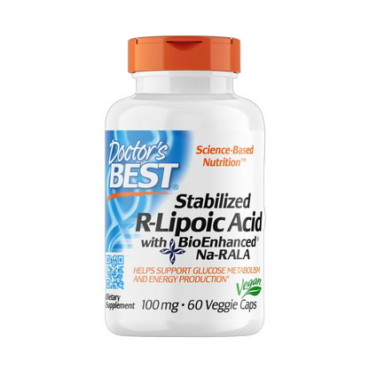 Stabilized R-Lipoic Acid with BioEnhanced Na-RALA, 100mg
