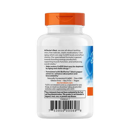 High Absorption CoQ10 with BioPerine, 100mg