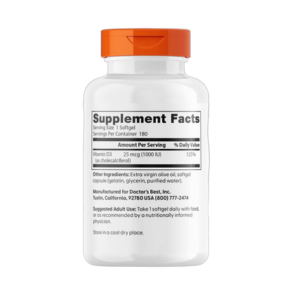 Vitamin D3, 25mcg (1000IU)