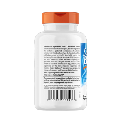 Hyaluronic Acid + Chondroitin Sulfate with BioCell Collagen