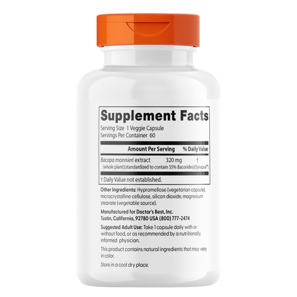 Bacopa with Synapsa, 320mg