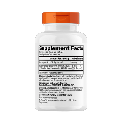 High Absorption CoQ10 with BioPerine, 200mg
