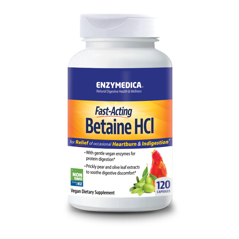 Betaine HCl, heartburn and indigestion relief