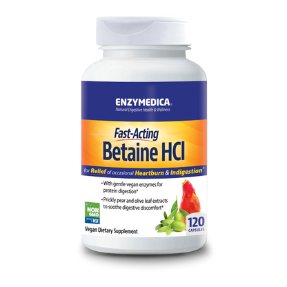 Betaine HCl, heartburn and indigestion relief