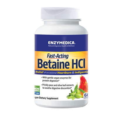 Betaine HCl, heartburn and indigestion relief