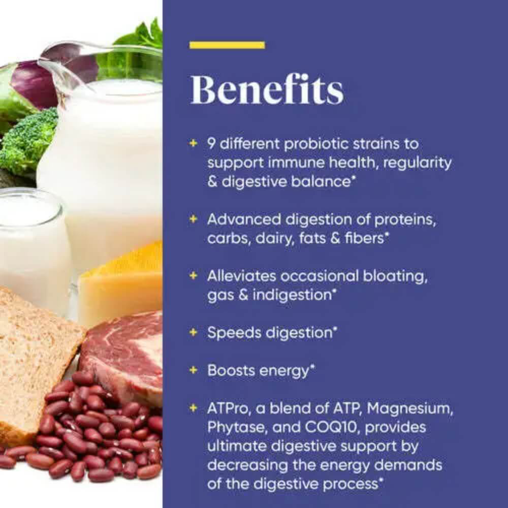 Digest Gold + Probiotics, digestive support for larger meals