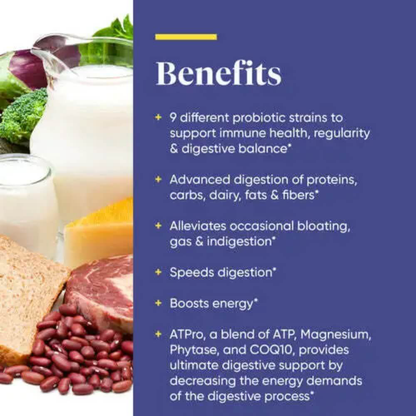 Digest Gold + Probiotics, digestive support for larger meals