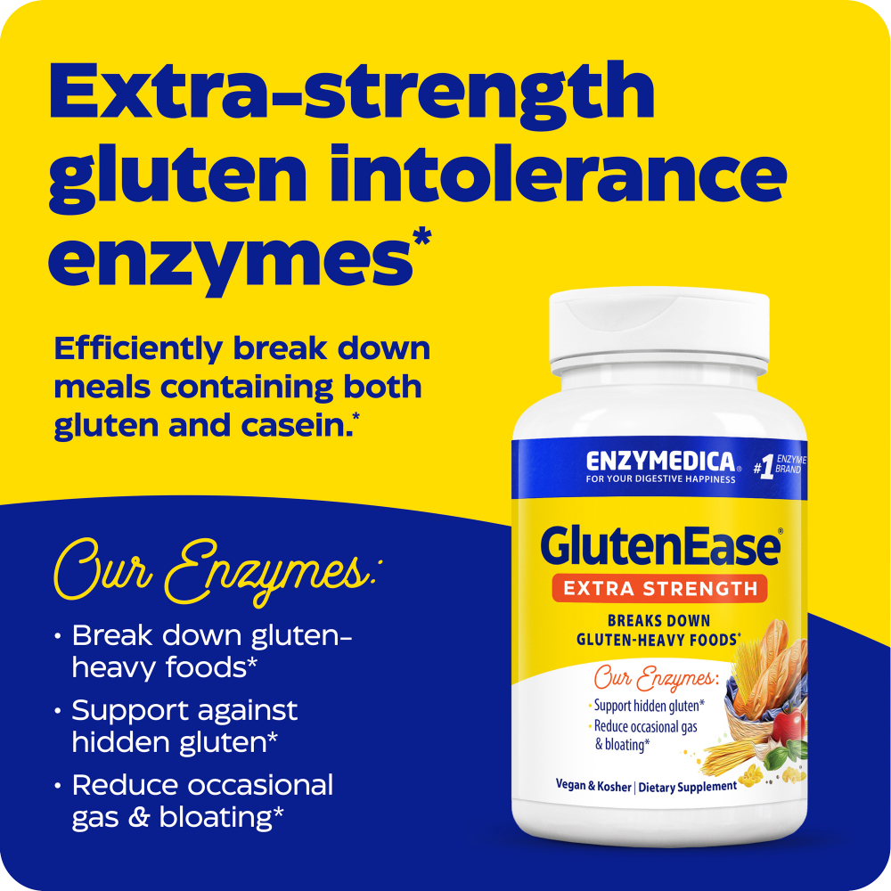 GlutenEase Extra Strength, to aid gluten breakdown