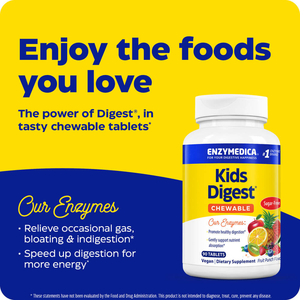 Kids Digest Chewable, gentle digestive support