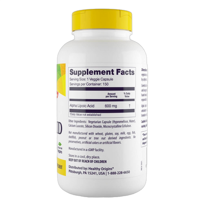 Alpha Lipoic Acid, 600mg