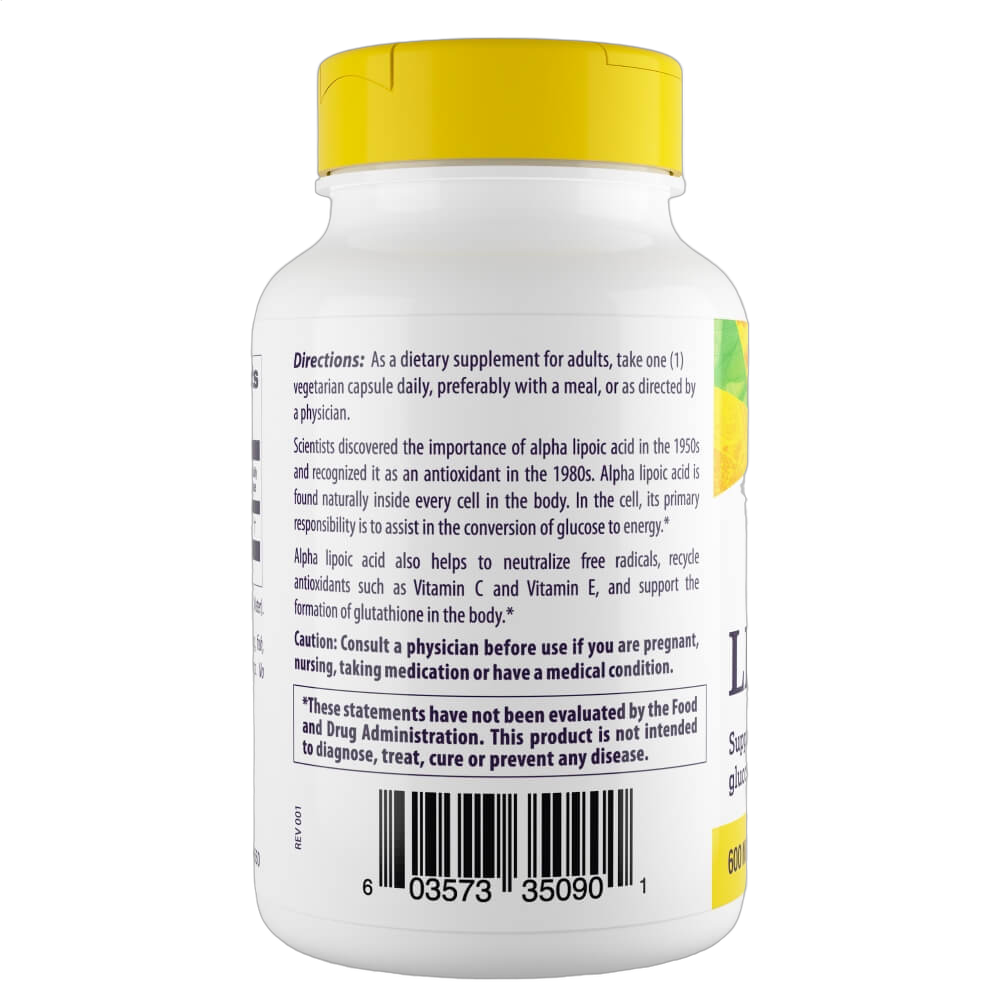 Alpha Lipoic Acid, 600mg