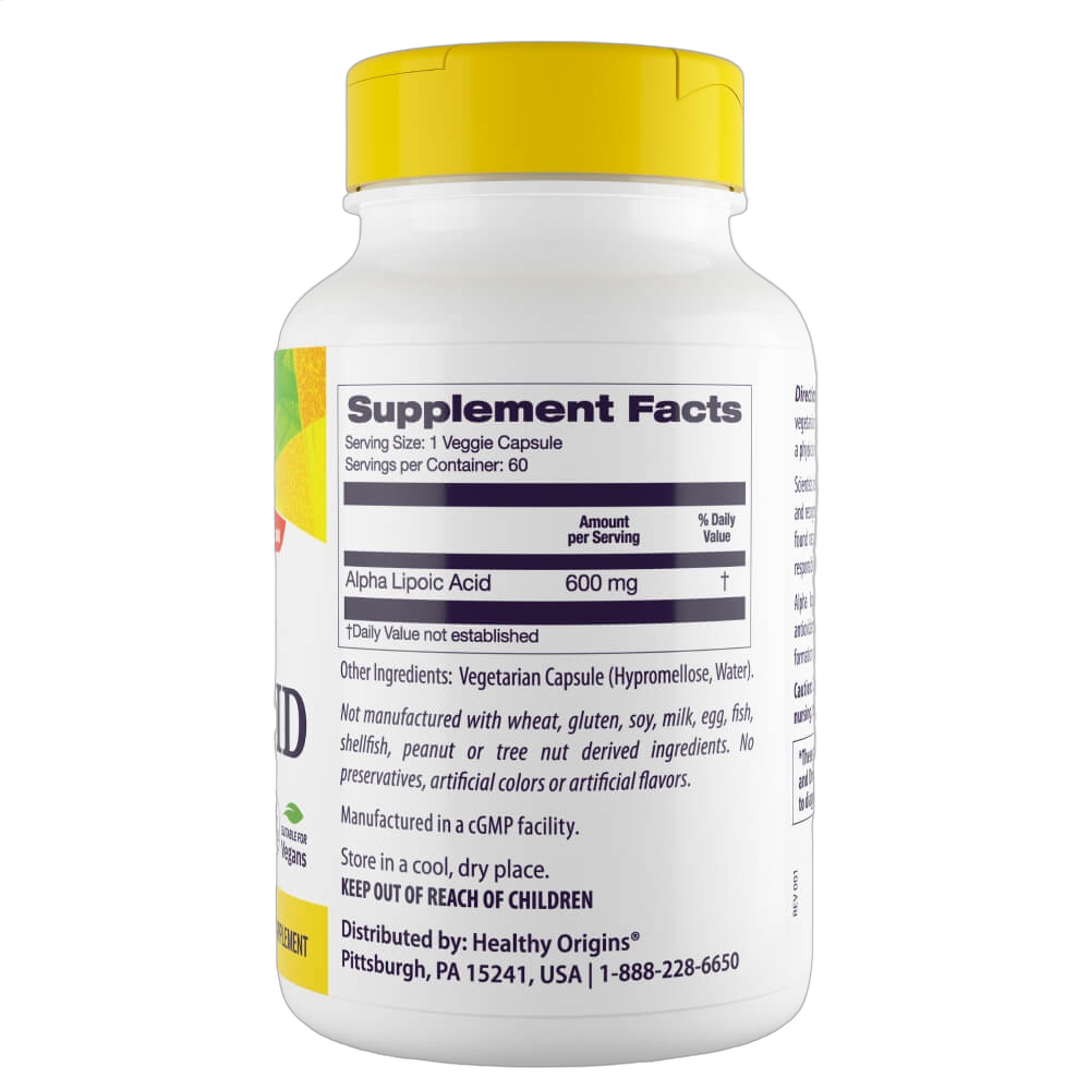 Alpha Lipoic Acid, 600mg