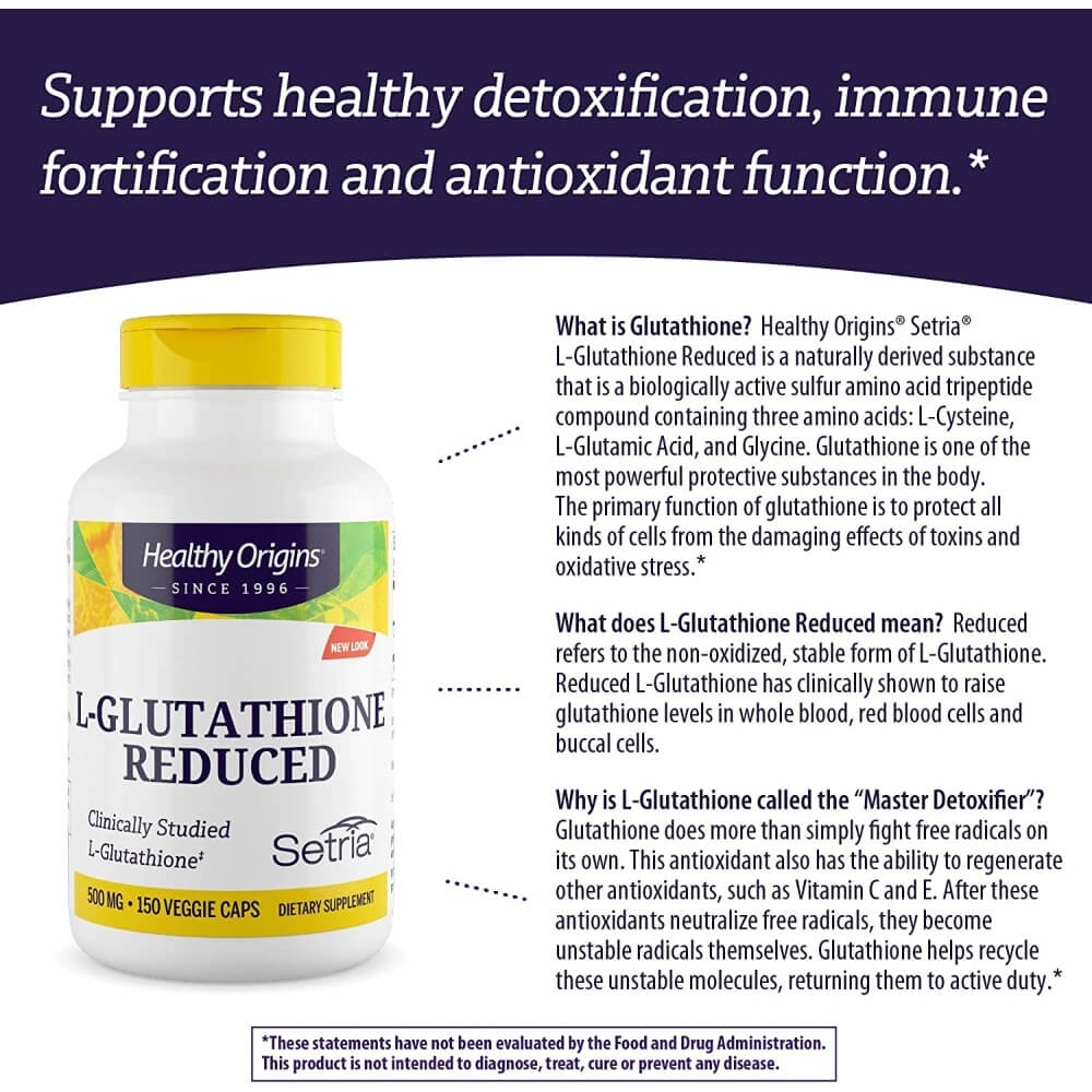Healthy Origins, L-Glutathione Reduced, 500mg