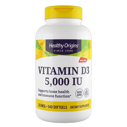 Vitamin D3, 5000iu, Softgels (Olive Oil)