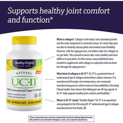 UC II, Undenatured Type II Collagen, 40mg