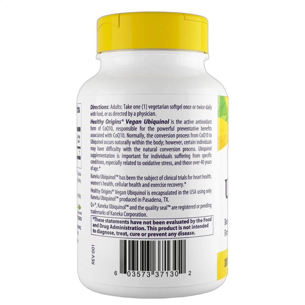 Vegan Ubiquinol, 100mg