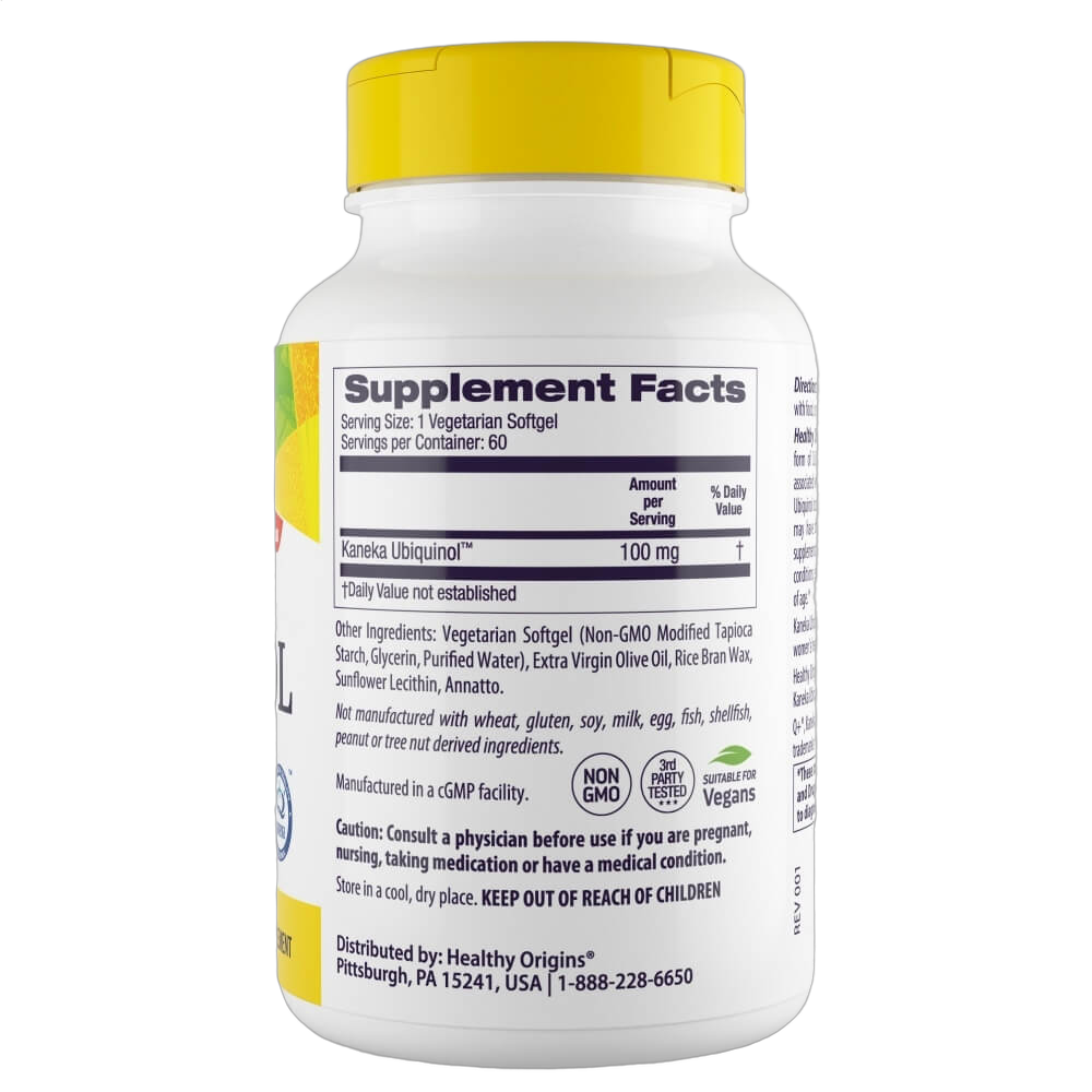 Vegan Ubiquinol, 100mg