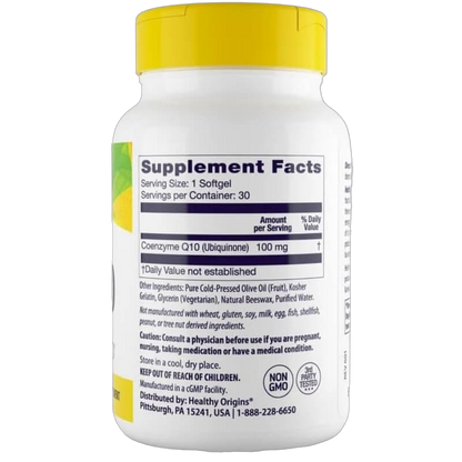 Natural Co enzyme Q10, 100mg