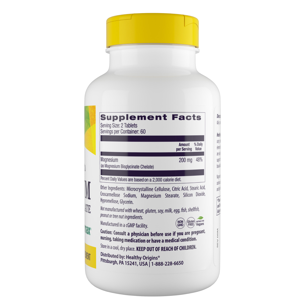 Magnesium Bisglycinate Chelate, 200mg