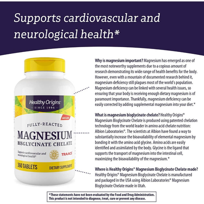 Magnesium Bisglycinate Chelate, 200mg