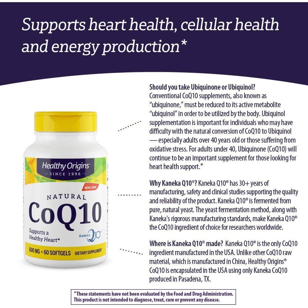 Natural Co enzyme Q10 With Kaneka Q10, 600mg